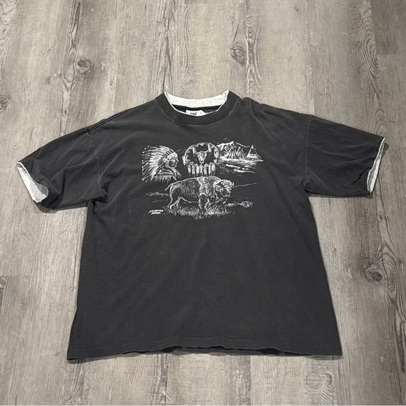 Vintage Faded Bison Animal Print Shirt ! - Picture 1 of 5